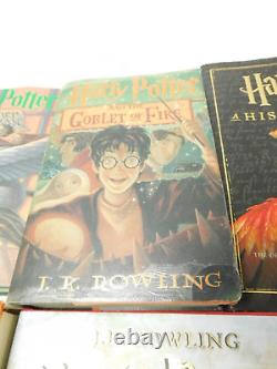 Harry Potter Édition reliée 1ère édition complète US Set 1-7 J.K. Rowling et Extras