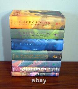 Harry Potter Ensemble Complet 1-7 HC Set JK Rowling Toutes les 1st American Edition DJ #3