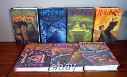 Harry Potter Ensemble Complet 1-7 HC Set JK Rowling Toutes les 1st American Edition DJ #3