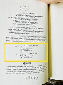 Harry Potter Ensemble Complet 7 Livres J. K. Rowling 1st Ed. Conduction Excellente