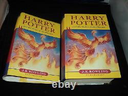 Harry Potter Ensemble Complet De 7 Livres De 1ère Édition De Bloomsbury