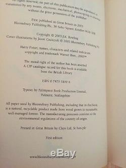 Harry Potter Ensemble Complet De Livres Cartonnés Originaux, Première Édition Au Royaume-uni
