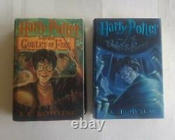 Harry Potter Ensemble Complet De Livres De Couverture Rigide 1-7 J. K. Rowling 1ère Édition, Très Bon