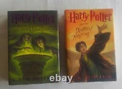 Harry Potter Ensemble Complet De Livres De Couverture Rigide 1-7 J. K. Rowling 1ère Édition, Très Bon