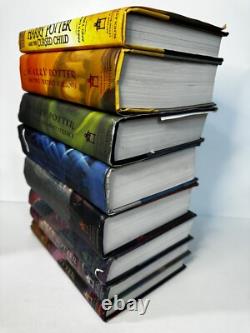 Harry Potter Ensemble Complet HC Livres 1-7 + L'Enfant Maudit, 1ère Édition Américaine. J. K. Rowling