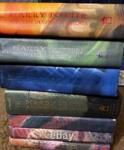 Harry Potter HC Ensemble Complet 1ère Édition Américaine Tous les Livres Première Impression Erreur