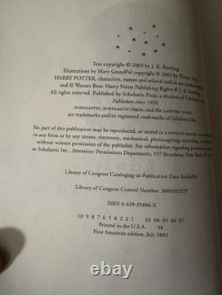 Harry Potter HC Ensemble Complet 1ère Édition Américaine Tous les Livres Première Impression Erreur