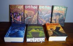 Harry Potter Intégrale 1-7 Ensemble Relié JK Rowling Tous en 1ère Édition avec DJ Chambres no #