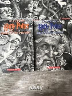 Harry Potter : L'intégrale de la série (1-7) 2018 Couverture Scholastic Art de Brian Selznick