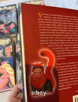 Harry Potter LIVRES FINNOIS 1-7 Ensemble Complet Relié JK ROWLING