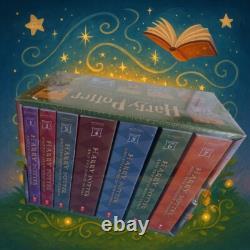 Harry Potter La série complète livres 1-7 ensemble en papier Scholastic avec étui NEUF