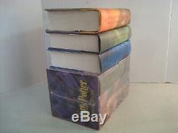 Harry Potter Livres 1-7 Relié (1-4 Nouveau) Nice Complete Set