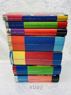Harry Potter Livres Complet 1-7 Ensemble Hardback Inc Bloomsbury First Editions