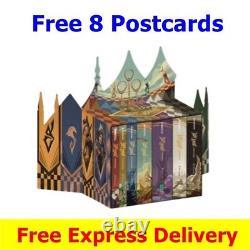 Harry Potter Livres Reliés B Coffret Intégral de la Série Complète 1-7 GRATUIT 8 Carte Postale