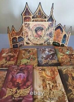 Harry Potter Livres Reliés B Coffret Intégral de la Série Complète 1-7 GRATUIT 8 Carte Postale