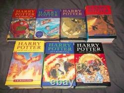 Harry Potter Lot Ensemble complet de 7 reliures rigides éditions Bloomsbury Raincoast