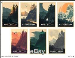 Harry Potter Par Olly Moss Complète Affiche Set Pottermore Mondo Bottleneck