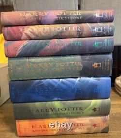 Harry Potter Rowling Série complète 1-7 lot relié + coffret incluant 1re édition