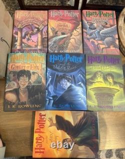 Harry Potter Rowling Série complète 1-7 lot relié + coffret incluant 1re édition