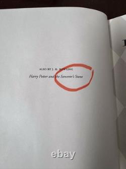 Harry Potter coffret complet de 7 livres, première édition américaine avec erreurs (reliure rigide)