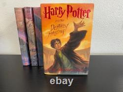 Harry Potter coffret complet relié 1-7 Rowling 3 premières éditions avec jaquettes de protection