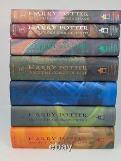 Harry Potter coffret complet relié 1-7 vraies premières éditions avec erreurs