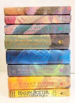 Harry Potter coffret complet relié HC édition américaine 1re édition, tous 1ers tirages imprimés