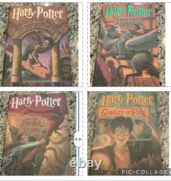 Harry Potter coffret complet relié HC édition américaine 1re édition, tous 1ers tirages imprimés