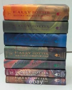 Harry Potter coffret complet relié livres 1 à 7 première édition (J. K. Rowling)