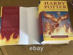 Harry Potter et l'Ordre du Phénix Bloomsbury UK 1ère Édition 2003 J. K. HC