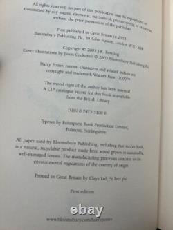 Harry Potter et l'Ordre du Phénix Édition de 1ère Édition 2003 Couverture Rigide