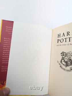 Harry Potter et l'Ordre du Phénix Première Édition Erreur Rowling 766 Pages