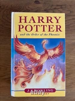 Harry Potter et l'Ordre du Phénix Relié, Première Édition, Dos Bleu