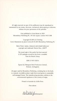 Harry Potter et la pierre philosophale Première édition australienne Ensemble de 7 volumes HP