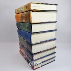 Harry Potter, reliures rigides 1-7 + L'Enfant maudit, 1re édition américaine. Six sont des 1res impressions.