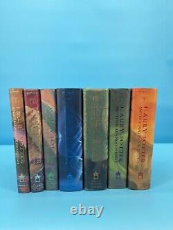 J K Rowling Coffret Livre HARRY POTTER COMPLET 1-7 HC 1ères Éditions Américaines Première