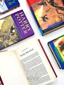 J K Rowling / Collection complète de la série Harry Potter des éditions britanniques - 1ère édition du Sorcier