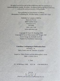 J K Rowling Harry Potter Ensemble Complet HC Livre 1-7 + Bloomsbury/Raincoast Lot de 9