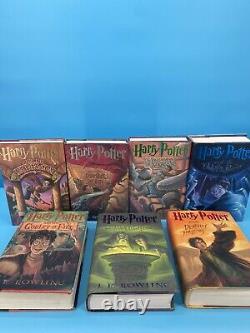 J K Rowling Harry Potter Ensemble de livres complet 1-7 HC Premières éditions américaines première