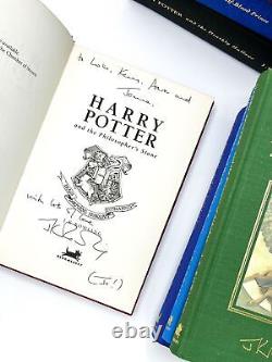 J K Rowling / Harry Potter Série Complète d'Éditions de Luxe Signées 2007