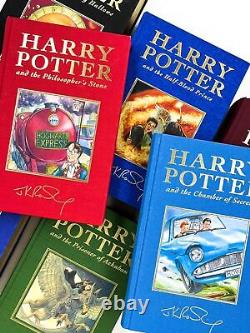 J K Rowling / Harry Potter Série Complète d'Éditions de Luxe Signées 2007