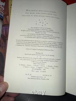 J. K. Rowling Harry Potter ensemble complet premières éditions erreurs relié 7 livres