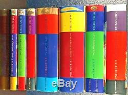 Jk Rowling Harry Potter Série Complète Hc Bloomsbury 1er 2 3 4 5 6 7 Uk Edition