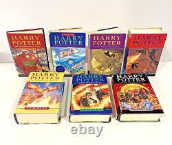 La série complète en 7 volumes de Harry Potter en version reliée, éditions originales de J. K. Rowling.