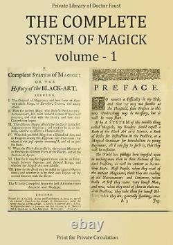 Livre ancien occultes ésotérique grimoire système complet de magie sorcellerie sorcière