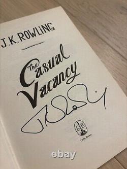 Livre dédicacé de J.K. Rowling, 'Une place à prendre'