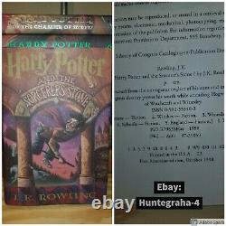 Livres Harry Potter Rowling Complete Set 1-7 Relié (first Edition / 1st Print)
