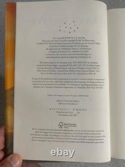 Lot complet Harry Potter 1-7 en reliure rigide avec jaquettes, toutes premières éditions américaines