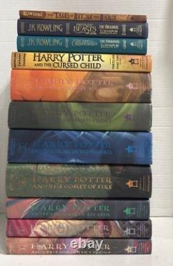 Lot de 11 livres, série HARRY POTTER complète, reliure rigide avec jaquette, ensemble J.K. Rowling, 1re édition, très bon état