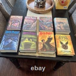 Lot de 8 HARRY POTTER #1-7 Coffret complet RELIÉ JK Rowling + L'ENFANT MAUDIT